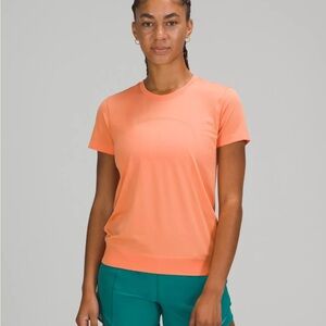Lululemon Athletica Vibrant Orange Short Sleeve Tee